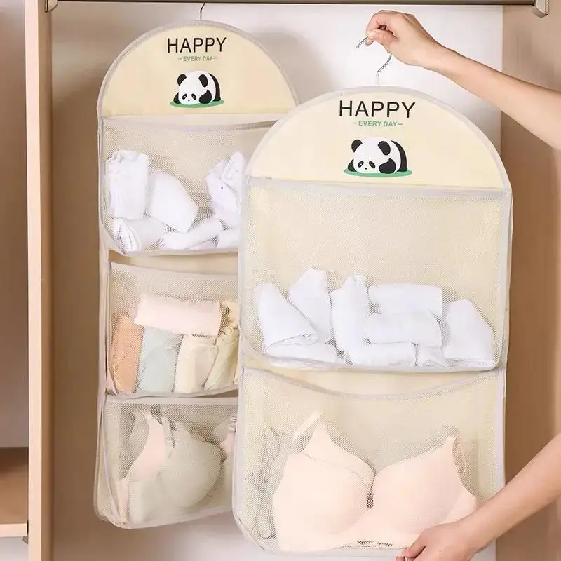 Hanging Storage Bag for Socks And Underwear Organizing Cabinet Dormitory Essential Door Back Placement Net Pocket X1