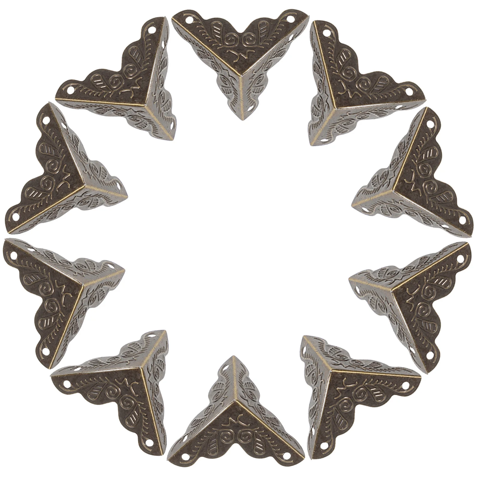 48 قطعة من واقيات زوايا الصندوق العتيق، واقيات حافة معدنية لخزانة الأثاث، أغطية أمان مزخرفة، واقيات زوايا