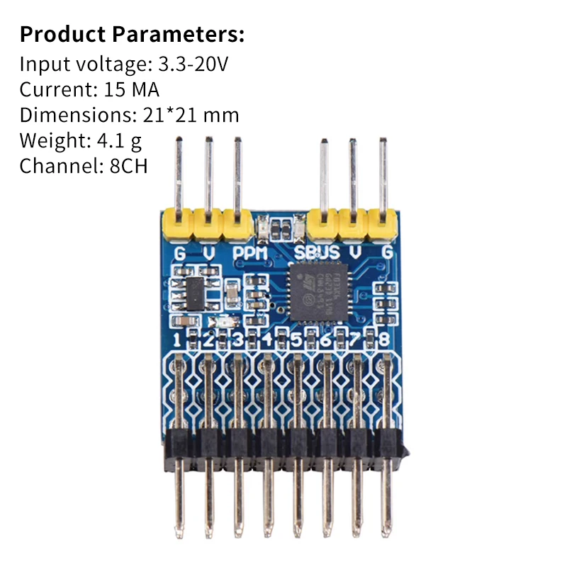 JHEMCU SPP 8CH Signal Converter Support SBUS PPM PWM Module Output For Flysky iA6B Frsky X8R Receiver RC Plane FPV Drone