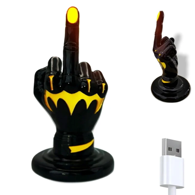 LED Finger Decoration Superhero Themed Funny Birthday Gift Fun Gift Funny Gifts Funny Figurines Fun Office Decor Paperweight