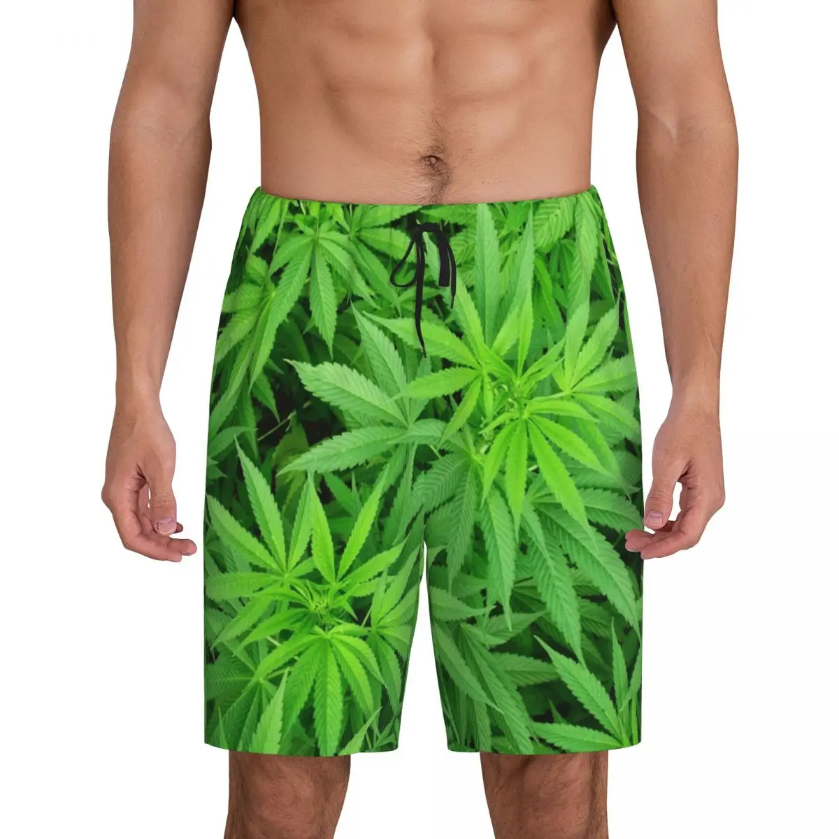 

Custom Marijuana Cannabis Weed Pot Plants Short Pajama Pants Men Sleepwear Sleep Lounge Bottom Shorts Sleeping Pants