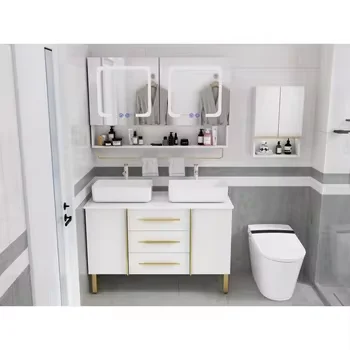 

Современный роскошный высококачественный туалетный шкаф из деревянной фанеры, туалетный столик для ванной комнаты, ящики для квартиры, жилых помещений для