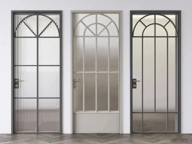 New Design French Style Casement Door Soundproof Glass Door for House Thermal Break Aluminum Alloy Building Material