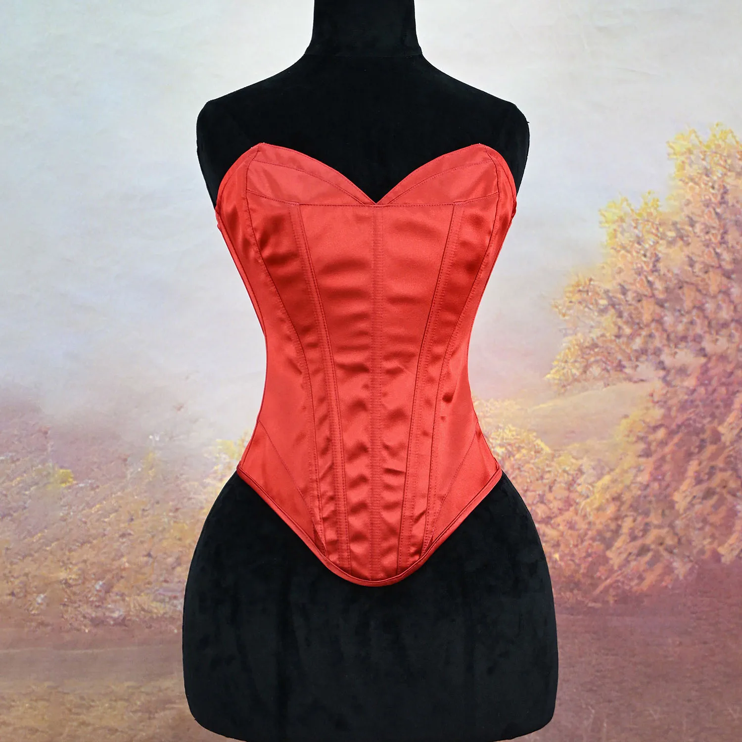 

Атласный красный корсет Angolan с чашками для женщин, бесшовное нижнее белье для коррекции фигуры, контроль живота