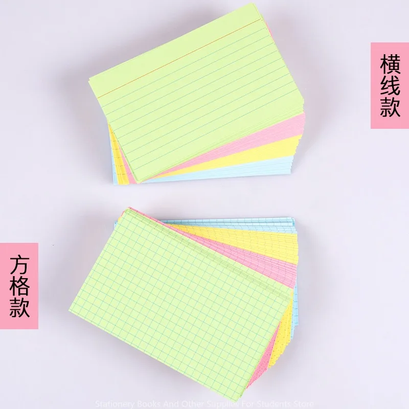 Index Cards Students Use Word Cards Sticky Notes for Memorizing Bookmarks Sticky Notes Non-sticky Thickened Square