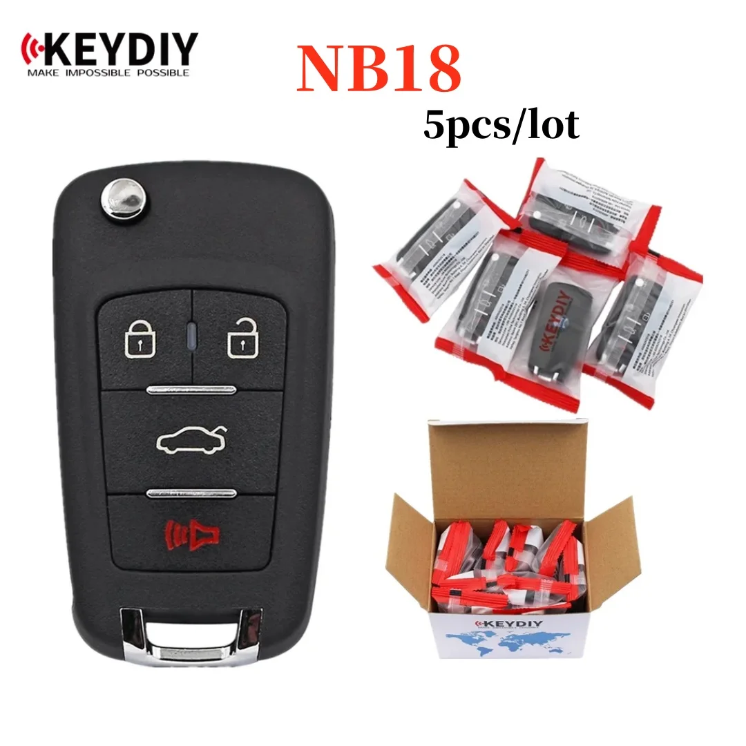 

5cps KEYDIY NB18 Multifunctional KD Remote Key NB Series 4 Buttons Car Key for MINI KD/KD-X2 /KD-MAX KD MAX Auto Key Programmer