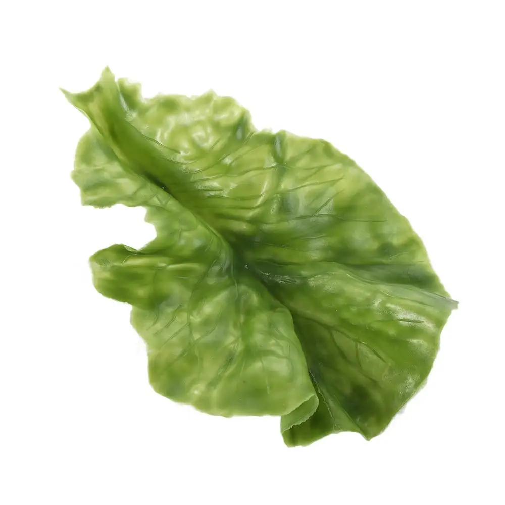 

Green PU Kitchen Decor Realistic DIY Artificial Lettuce Leaves Vegetable Model Kids Toy Lettuce Adornment