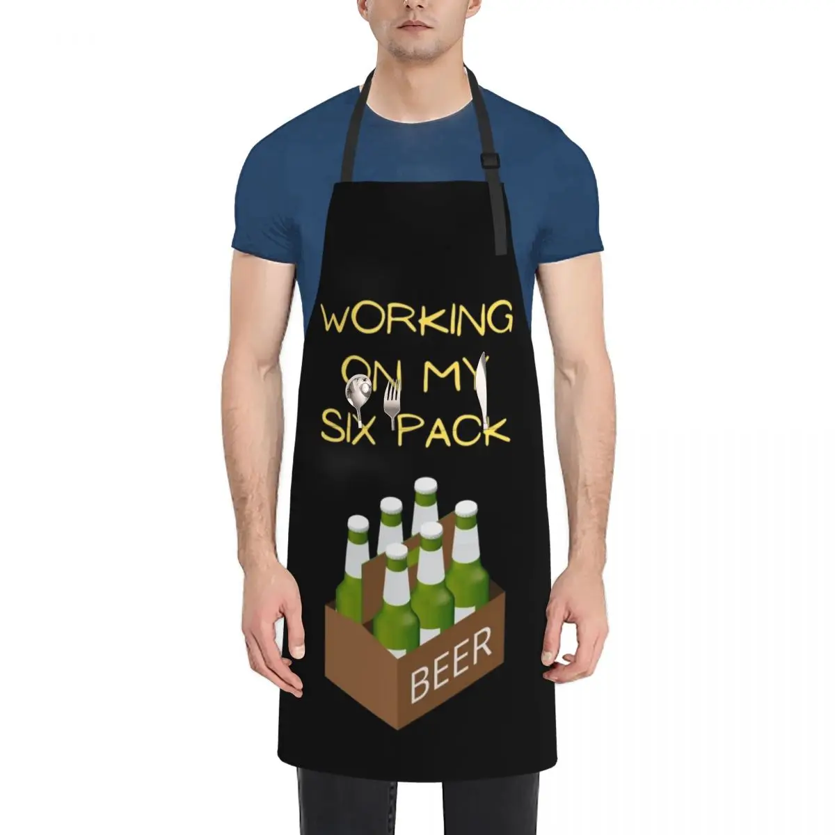 Working on that six pack Apron Kitchen Utensils Waterproof women women's work Apron