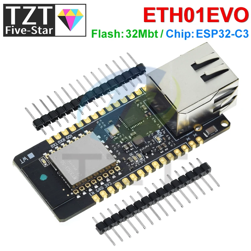TZT ETH01-EVO ESP32-C3 وحدة واي فاي بلوتوث إيثرنت 3 في 1 بوابة إنترنت الأشياء المحدثة WT32-ETH01 #5