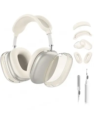 [5 IN 1] 투명 TPU 보호 이어 패드 커버/이어 컵 커버/헤드밴드 패드 Apple AirPods Max 헤드폰과 호환 가능 2024 신규 Best5