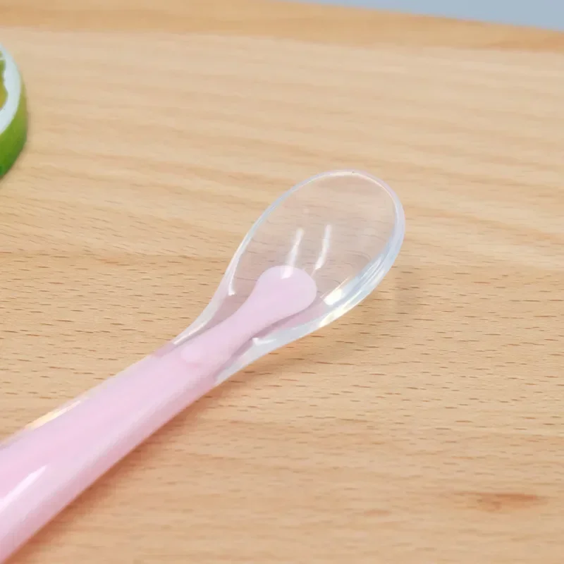 1/2Pcs Silicone Spoon Set Baby Learning to eat Training Spoon Baby Silicone Soft Spoon PP Plastic Box Children\'s Tableware Box