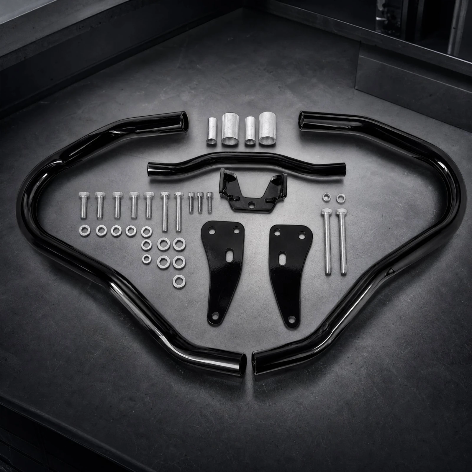 German Luxury Car R18 Engine Crash Bar Aftermarket Front Engine Bar Long-Lasting Slim for Touring Riders, Daily Commuting