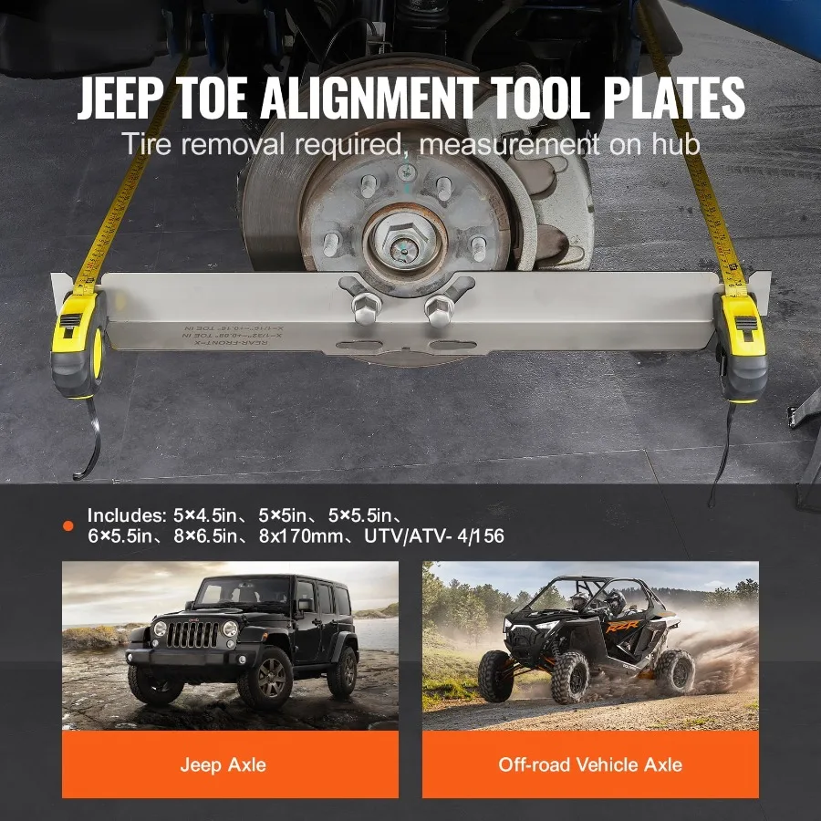 Wheel Alignment Tool 2-Pack Toe Alignment Plates Stainless Steel Alignment Plates for Accurate Toe Angle Measurement Includes 2 view 2