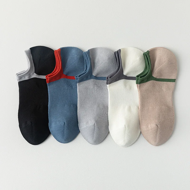 Men's Summer Socks Thin Mesh Ventilate Streak Cotton Socks Asaguchi Invisibility Elastic Force Low Barrel Short Stockings Man