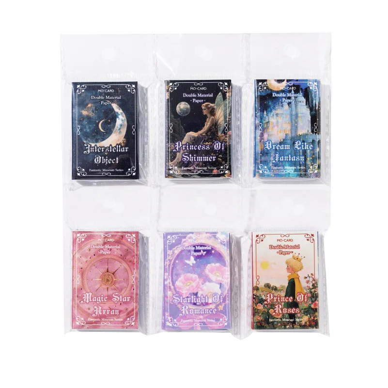 100 ชิ้น/ล็อต Memo Pads วัสดุกระดาษ Fantasy Museum กระดาษขยะสมุดบันทึก Scrapbooking การ์ดตกแต่งพื้นหลังกระดาษ