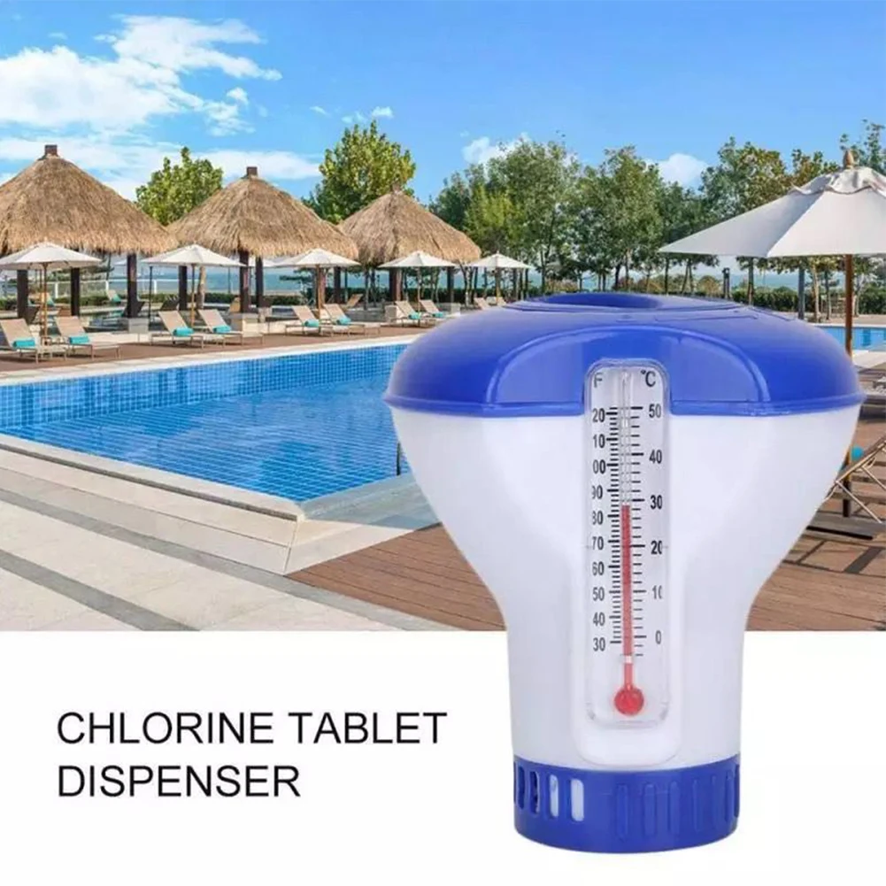 Dispensador químico de cloro para piscina, tableta de 1,5 pulgadas, 12cm/4,7 en 1, piezas, bañera, spa, accesorios para piscinas