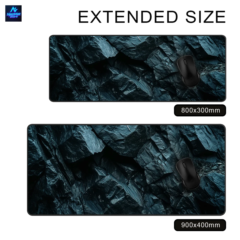 Rock Mouse Pad Gamer Tappetino da scrivania nero Persona Tappetino per computer Tappetino per mouse estetico Xxl Tappeto da gioco 1200x500 Tappeto per mouse in marmo