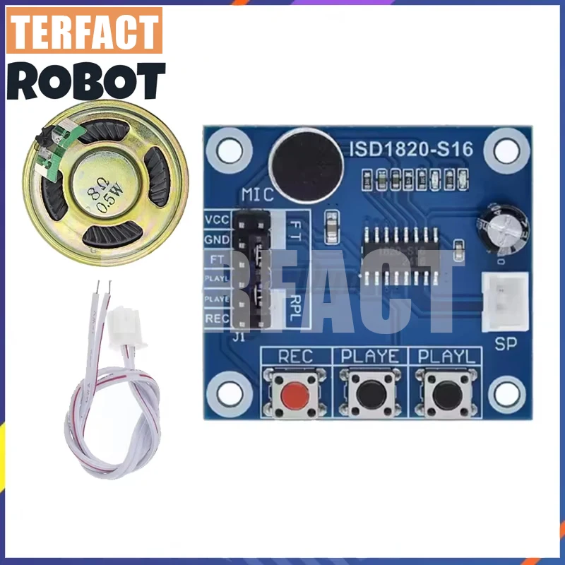 TERFACT ROBOT ISD1820 Voice Recording Recorder Module With Mic Sound Audio Loudspeaker
