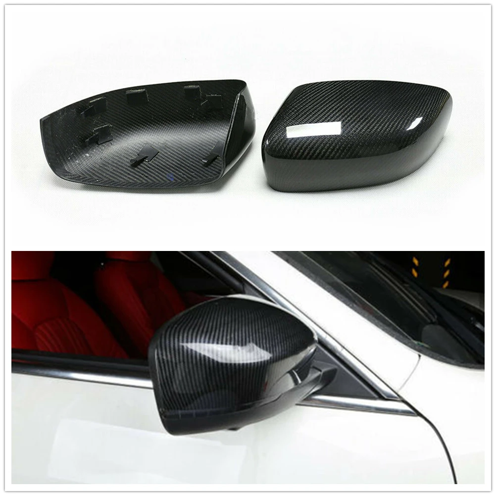 

Carbon Fiber Mirror Cover Exterior Rear View Cap Case Rearview Shell For Maserati Ghibli Quattroporte GT Sedan 2013-2016