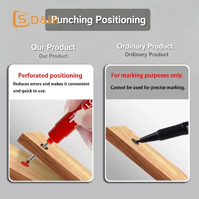 

1PC Long Needle Marker Pen Deep Hole Metal Bathroom Woodworking Tile Screw Deep Hole 20mm/45mm Dash Pen Marker Pen