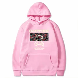 Siyah ve Pembe Y2K kadın Hoodie Grafik Baskı Uzun Kollu Üstleri Harajuku Moda Çift Sonbahar Kazak