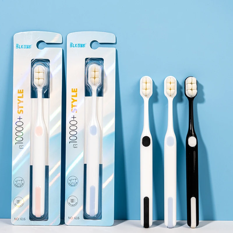 

Adult Wide Head 10000 Ultra Soft Bristle Toothbrush Toiletries Tooth Brush Clean Teeth Protect Gums Oral Cleaning Random Color