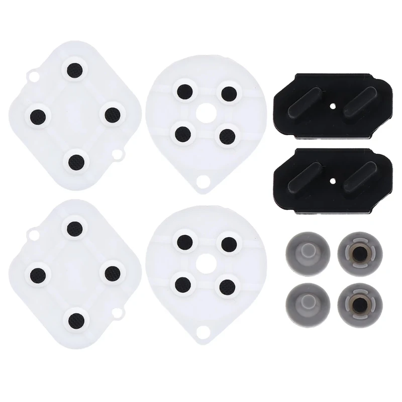 

10Pcs/2 set Conductive Rubber Pads Replacement Pad Button Contacts Suitable for SNES Controller Gamepad Repair