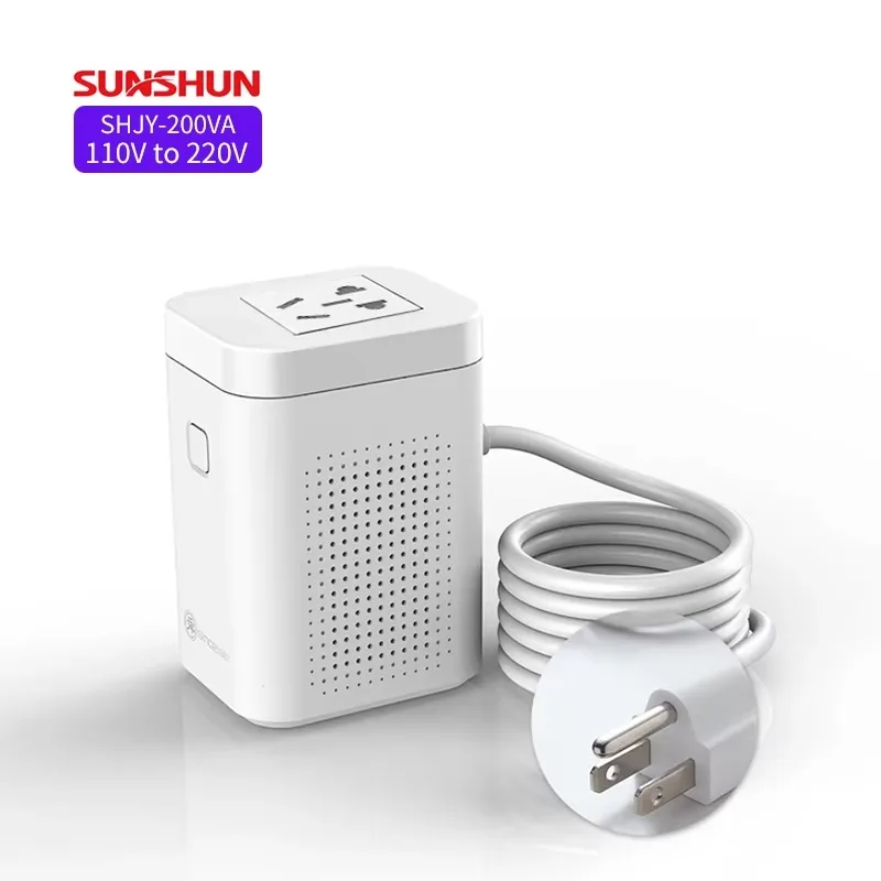 

New Mini Design 200W Step Transformer 110V to 220V 200VA Power Converter with 50Hz and 60Hz Frequency Options