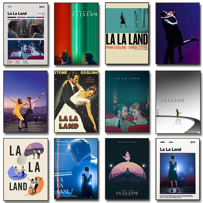 Classic Comedy Love Movie La La Land Posters Romantic Music Pop Prints Canvas Painting Wall Art Pictures Home Living Room Decor