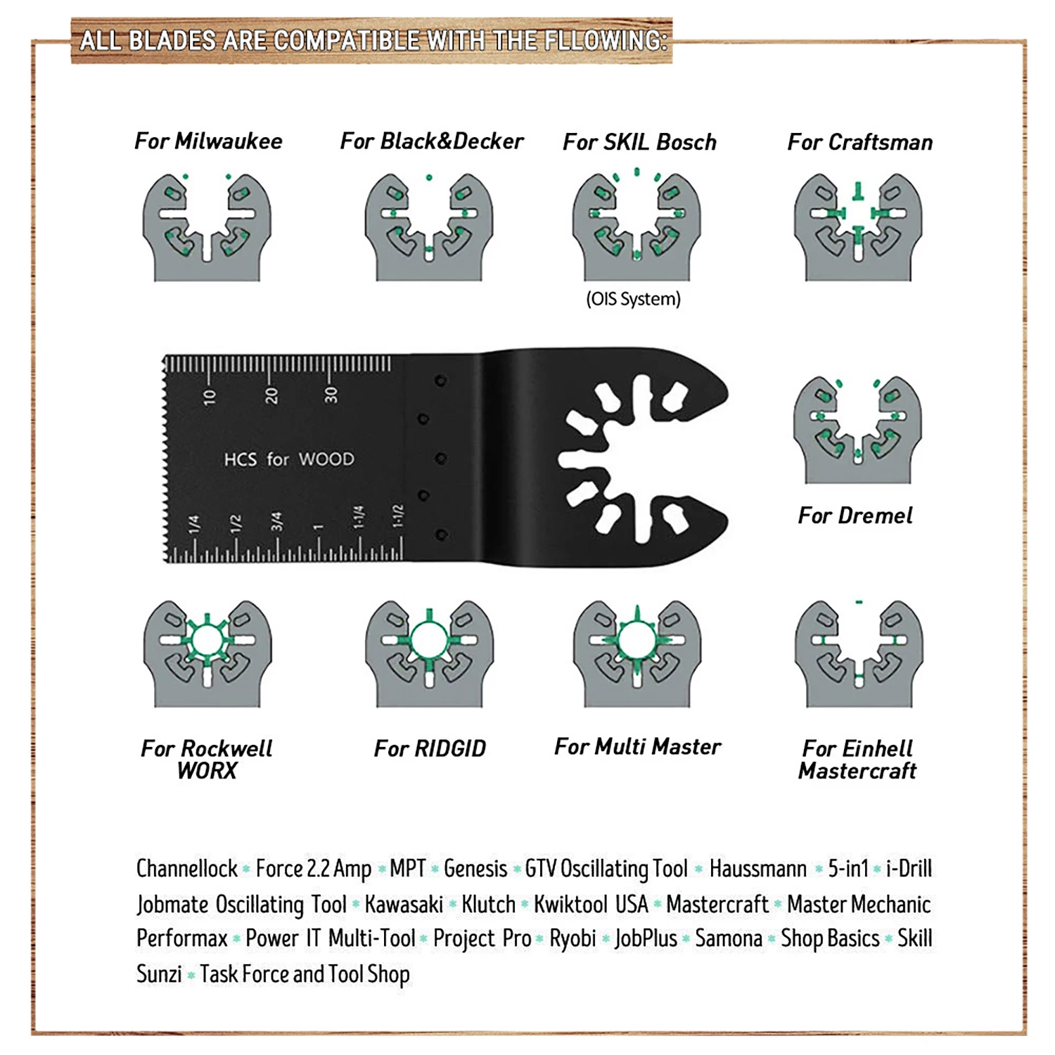 10/50 buah multi-fungsi bi-metal presisi pisau gergaji berosilasi Multitool untuk Renovator alat pemotong listrik dengan kualitas ekspor