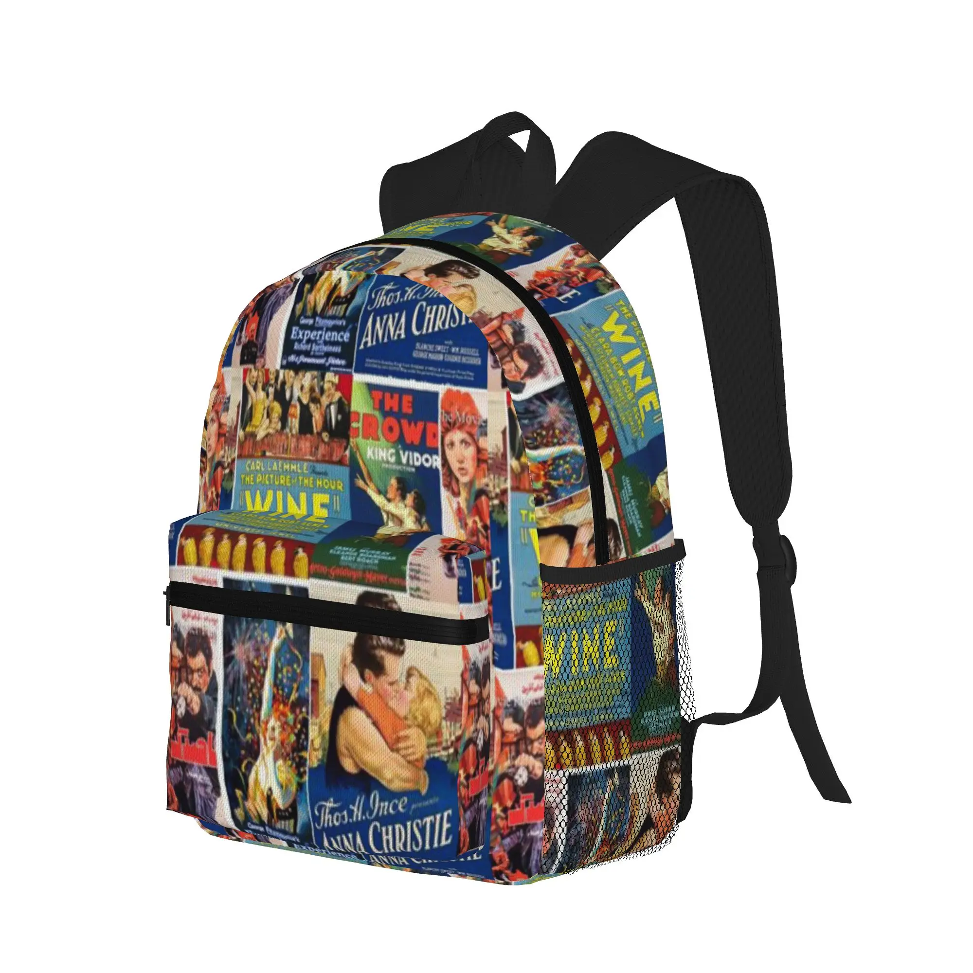 Vintage Movies Picture Montage  13  Casual Backpack for Students and Adults Men's backpack