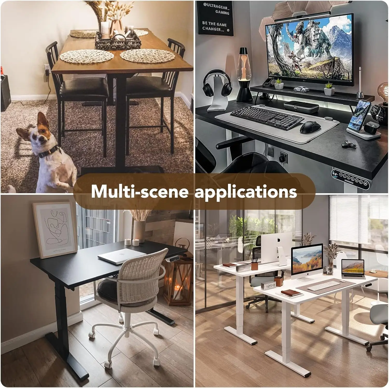 Mahogany Rectangular Conference Table Top, 100x60 cm, 2.5 cm Thick Particle Board, Indoor Use, Includes Mounting Hardware