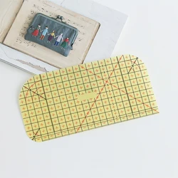 Fabric Sewing Ruler Quilting Resin Ruler Yellow Mark Non Slip for DIY Patchwork Ironing