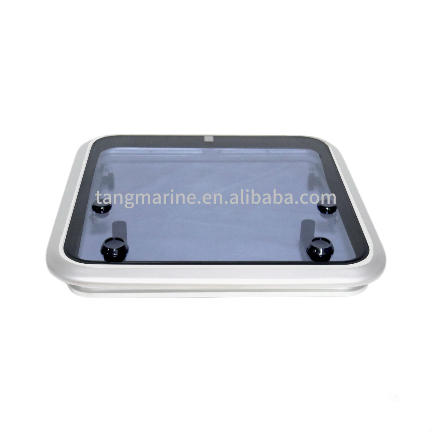Aluminum Frame Square Marine Deck Hatch Window Watertight Boat RV Porthole Hatch Cover Anti-UV Clear Tempered Glass