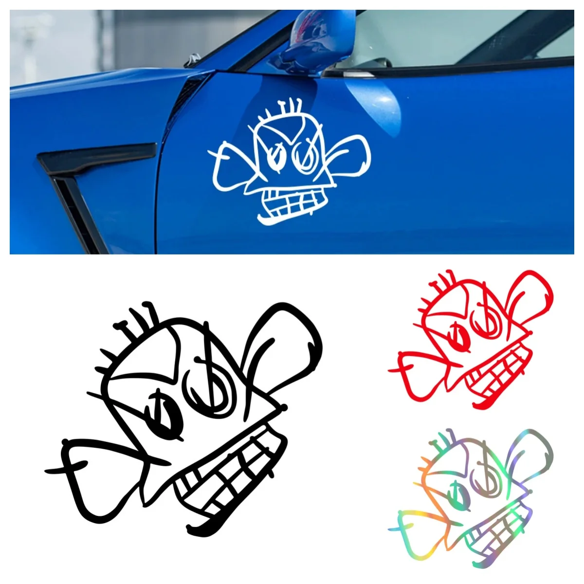 

Personalized Doodle Monkey Arcane Car Stickers Window Laptop Vinyl Decor Decals Auto Accessories