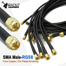 RG58 SMA to SMA Cable Male to Male extension jumper my SMA  Antenna cable Pigtail male Adapter Cable For WIFI 3G 4G GSM Antenna