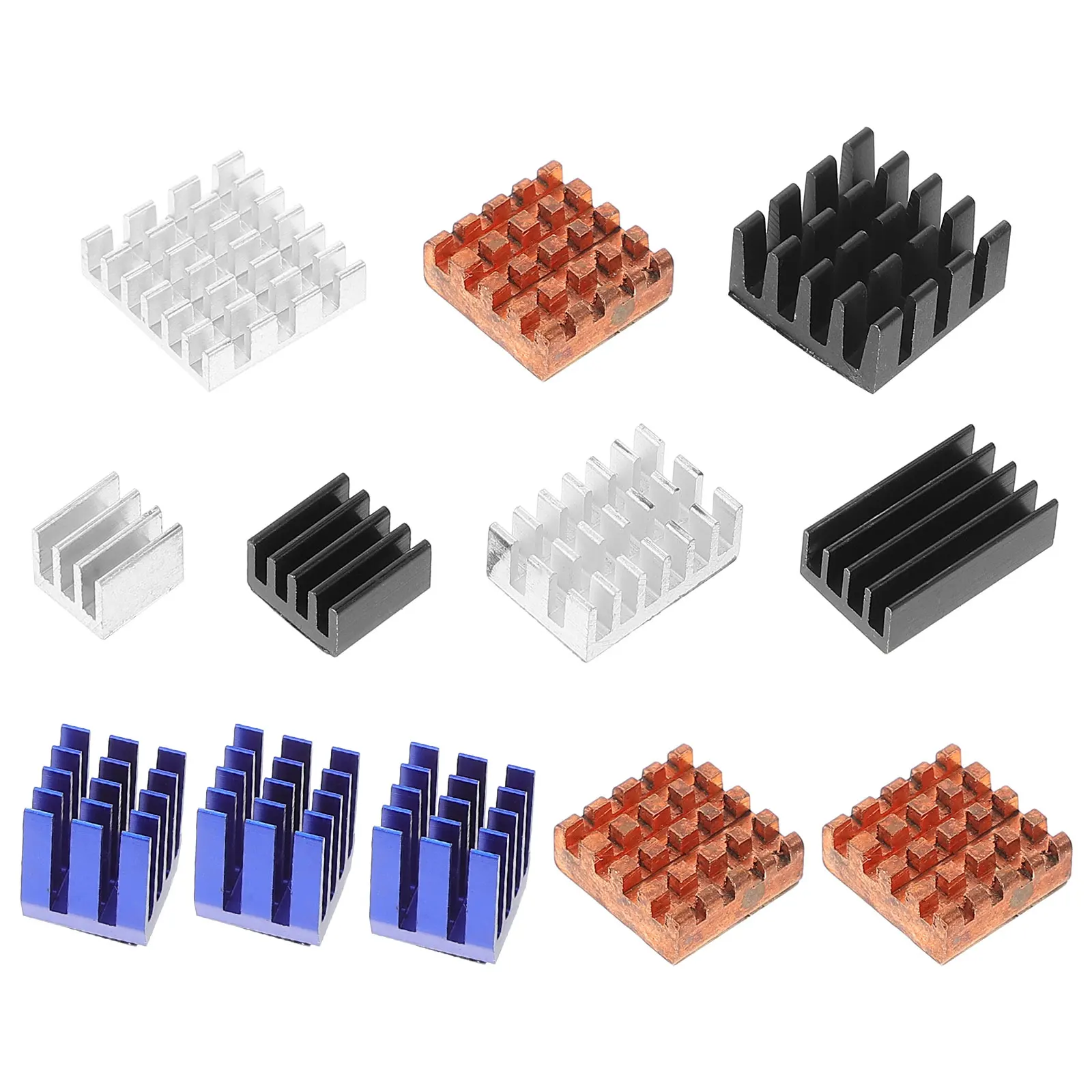 

12Pcs Blend Materials Heatsink Cooling Kit Thermal Conductive Passive Heat 3b Efficient Cooling