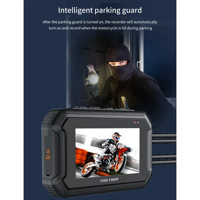 1080P Dual Motorcycle Camera With GPS Function HD Video Driving Recorder HD Video Recorder For Motorcycle Driving
