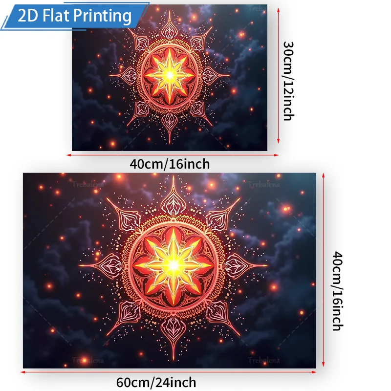 1pc Wall Tapestry Mandala Star Tapestry - Boho Chic Wall Hanging for Bedroom Decor