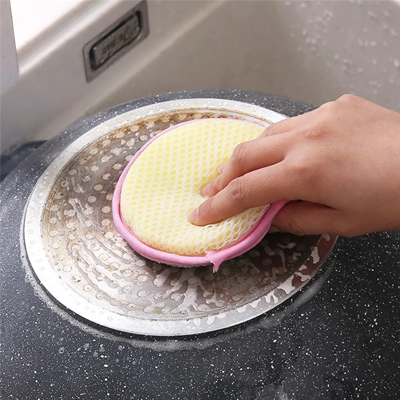 

A70P многоразовая боковая губка для мытья посуды, 50 шт., набор щеток для сковороды, кастрюли, бытовой уборки, кухонный инструмент, губки для мытья посуды