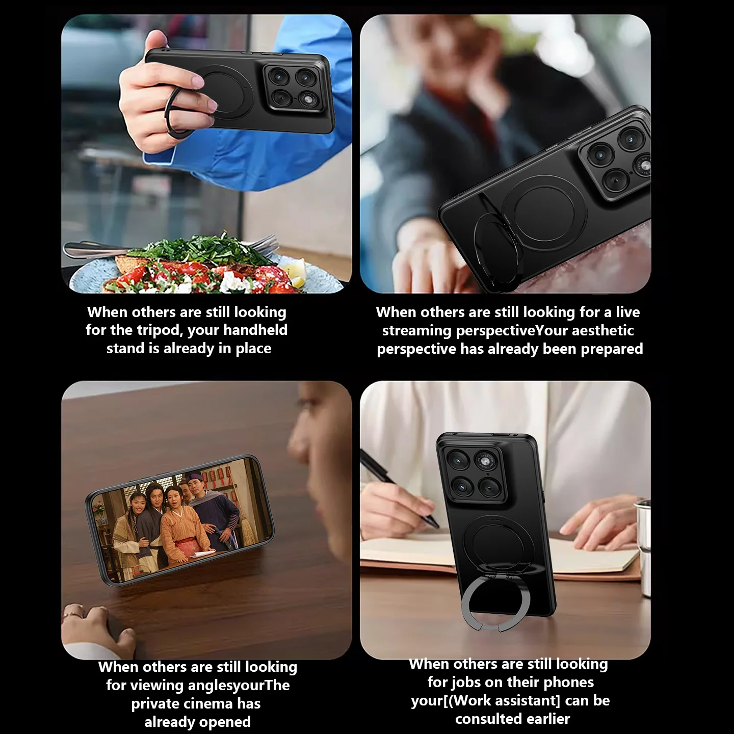 360-Degree Rotation Bracket Matte Case For Motorola Edge 70 60 50 Pro Ultra Fusion G Stylus 60s Neo Magnetic Shockproof Cover view 6