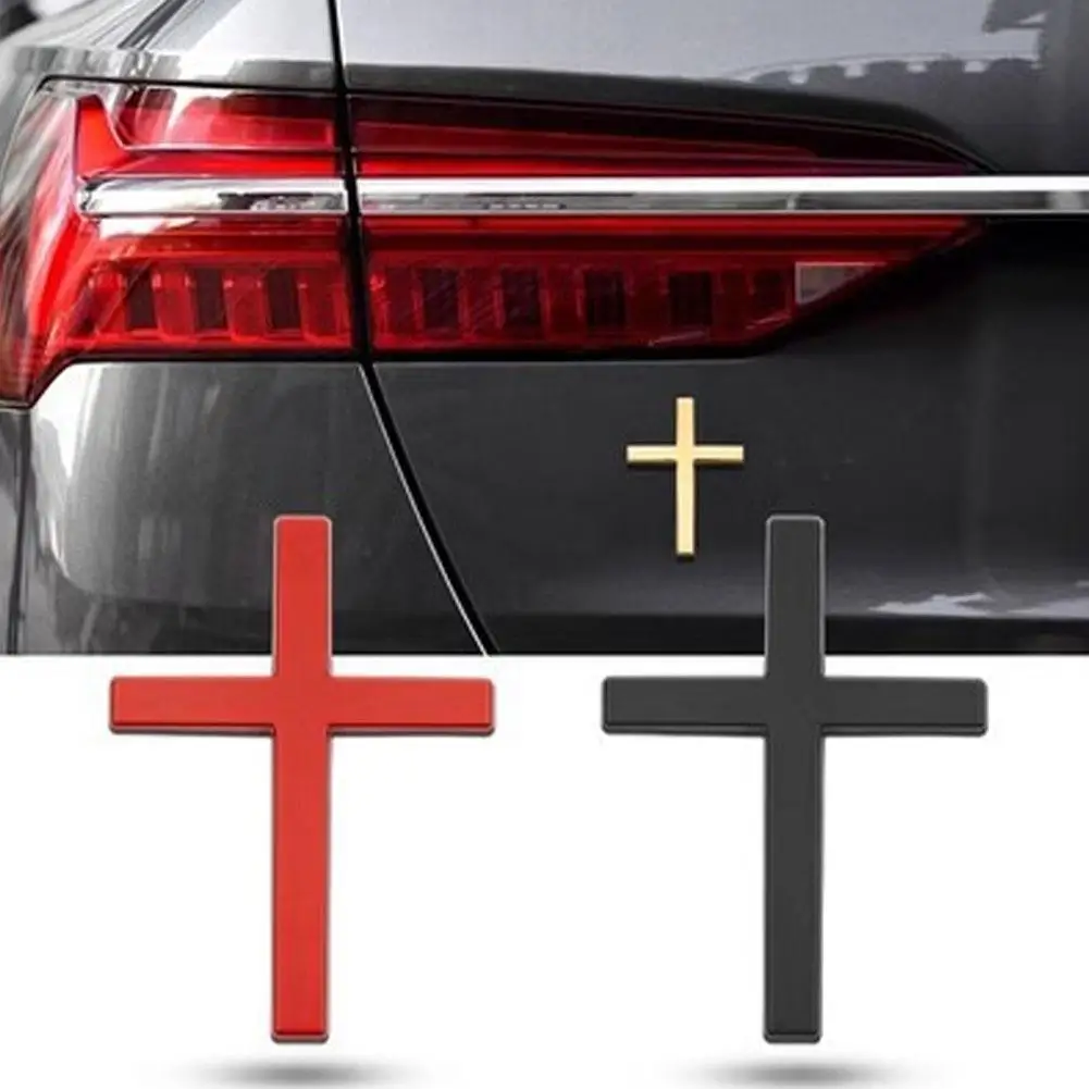 

1Pcs Car Styling Car 3D Metal Sticker Christian Cross Auto Body Emblem Badge Decal Car Accessories For BWM R7X6