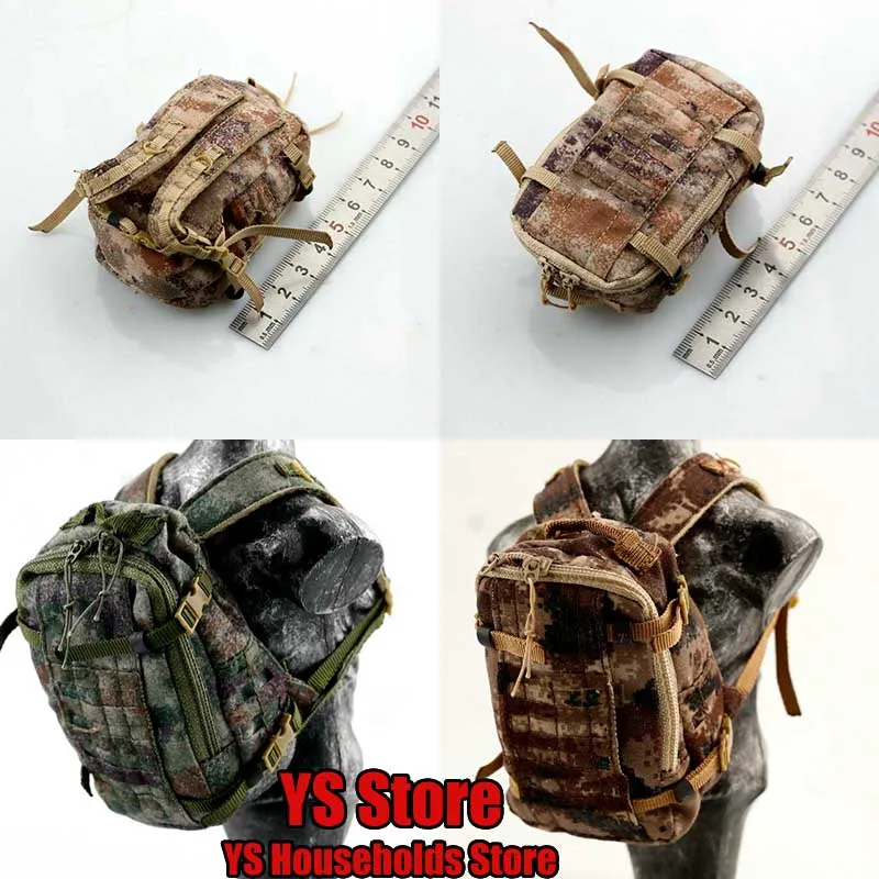 3 Colors 1/6 Man Soldier Mini Marching Backpack Desert Highland Star Sky Scene Accessory Bag Model Toys For 12" Action  Figure