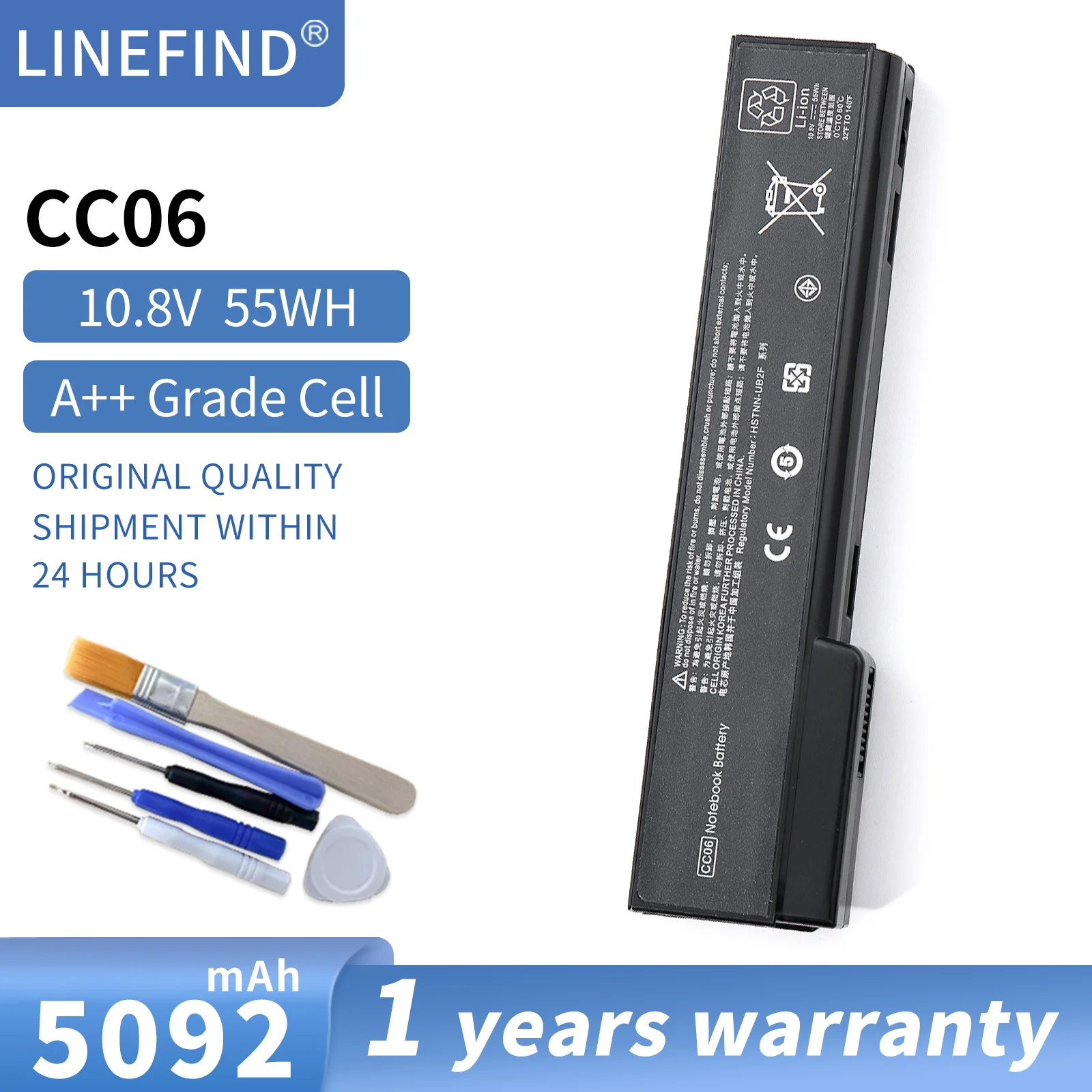 

CC06 Laptop Battery For HP ProBook 6360b 6460b 6470b 6560b 6570b 6465b 6475b 6565b 8460p 8470p 8460W HSTNN-DB2F CC06XL