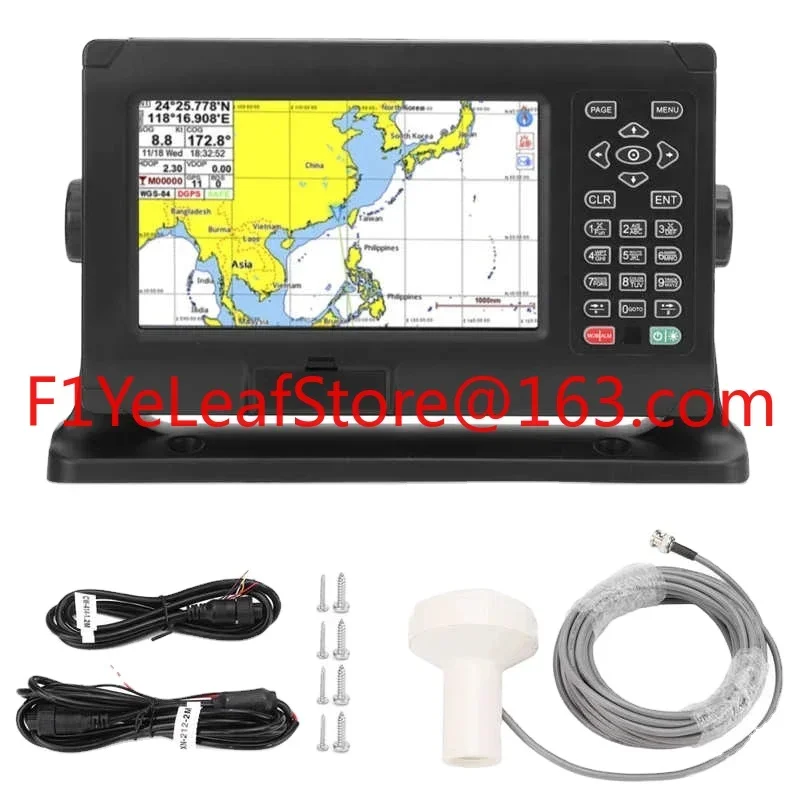 XF-808 8in Marine Boat GNSS Fish Finder Chart Plotter GPS BDS Navigator Keyed Assist Chartplotter For C-Map MAX&XINUO-MAP
