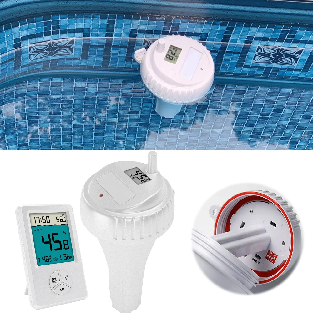 

Wireless Floating Thermometer with Indoor Temperature Monitor Water Temperature Thermometer for Swimming Pool Bathtub Hot Tub