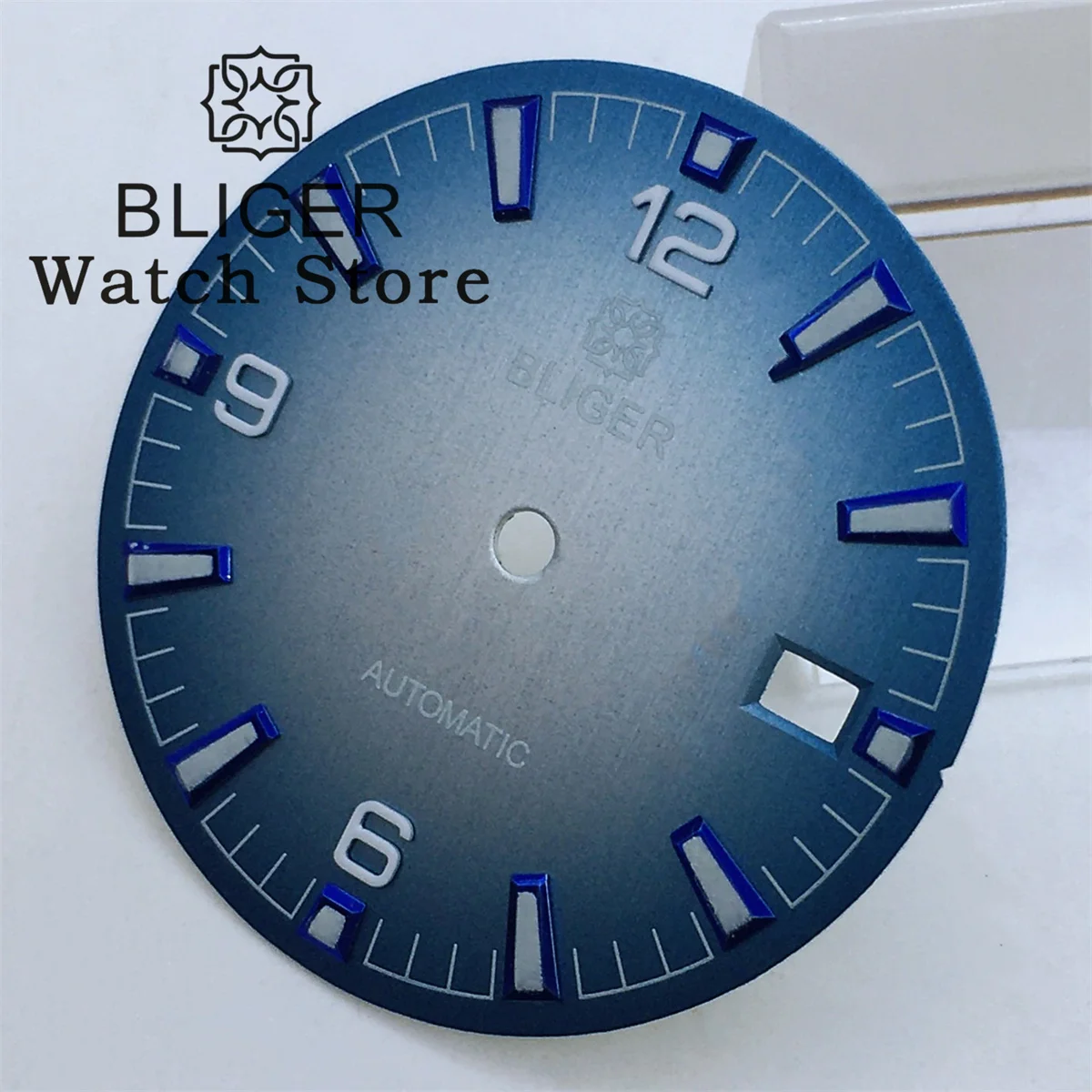 BLIGER 31mm Blue White Watch Dial Green Luminous Fit NH35 NH36 Movement