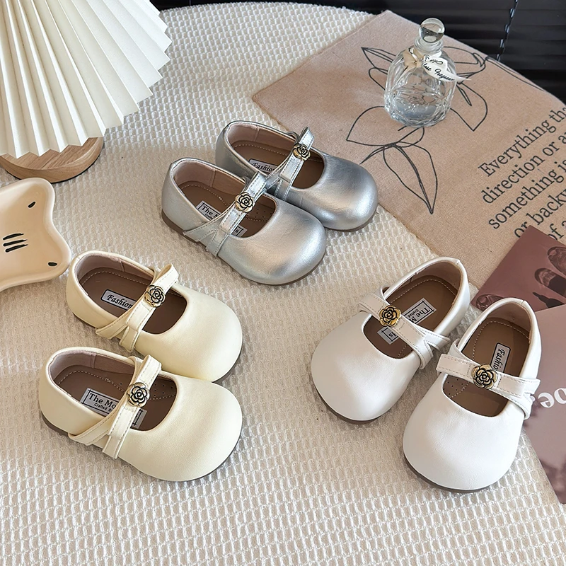 

Новейшие детские туфли Мэри Джейн с цветочным узором для девочек, мягкая подошва, для принцесс, на свадьбу, вечеринку, в школу, на каждый день, 2026