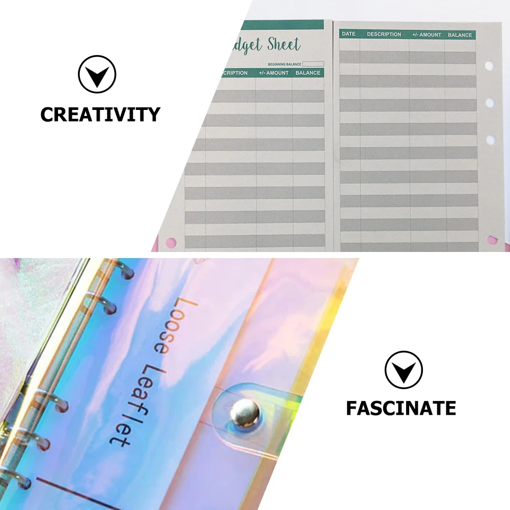 

Money Organizer for Cash Binder Zipper Bag Saving Bookkeeping Budgeting Plastic