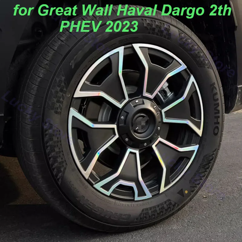 Car Wheel Hub Stickers for Great Wall Haval Dargo 2th PHEV 2023 Reflective Decorative Anti-scratch Cover Exterior Accessories